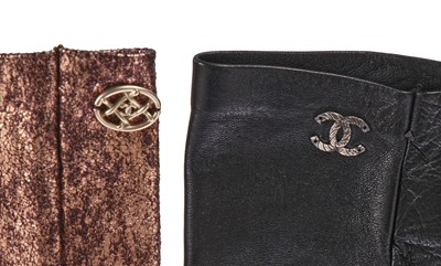 Lot 197 - Three pairs of Chanel by Karl Lagerfeld lambskin armwarmer-mitts, 2000s-2010s