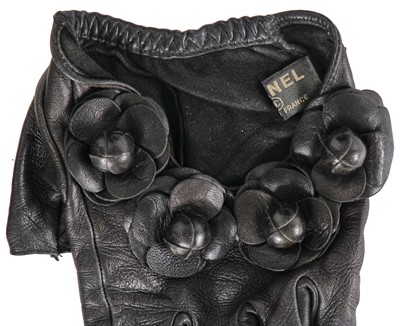 Lot 200 - Two pairs of Chanel by Karl Lagerfeld black lambskin glovelettes, 2000s-2010s