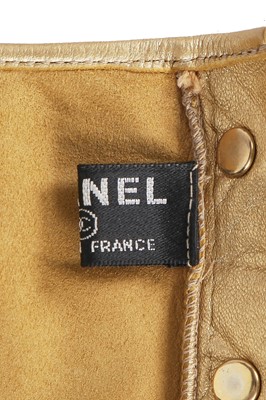 Lot 201 - Three pairs of Chanel by Karl Lagerfeld gold lambskin glovelettes, 2000s-2010s