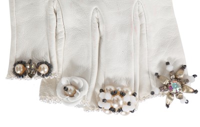 Lot 204 - Three pairs of Chanel by Karl Lagerfeld glovelettes, 2000s-2010s