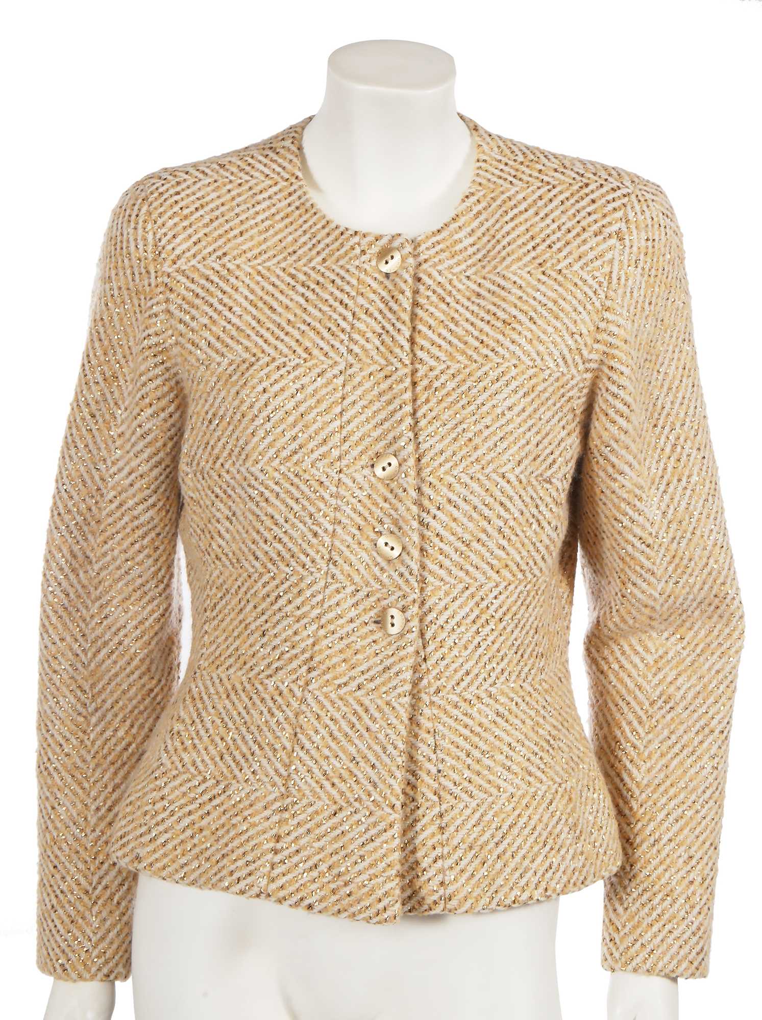 Lot 214 - A Chanel by Karl Lagerfeld gold fantasy tweed jacket, Autumn-Winter 2000-01