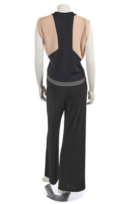 Lot 225 - A Chanel by Karl Lagerfeld black and pink jersey ensemble, 1990s-2000s