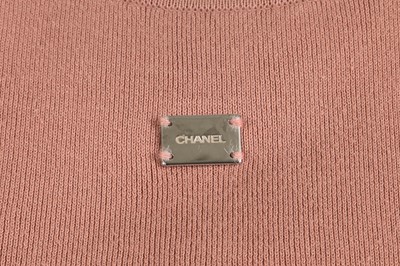 Lot 211 - A Chanel by Karl Lagerfeld pink and brown cotton ensemble, 2000-2002