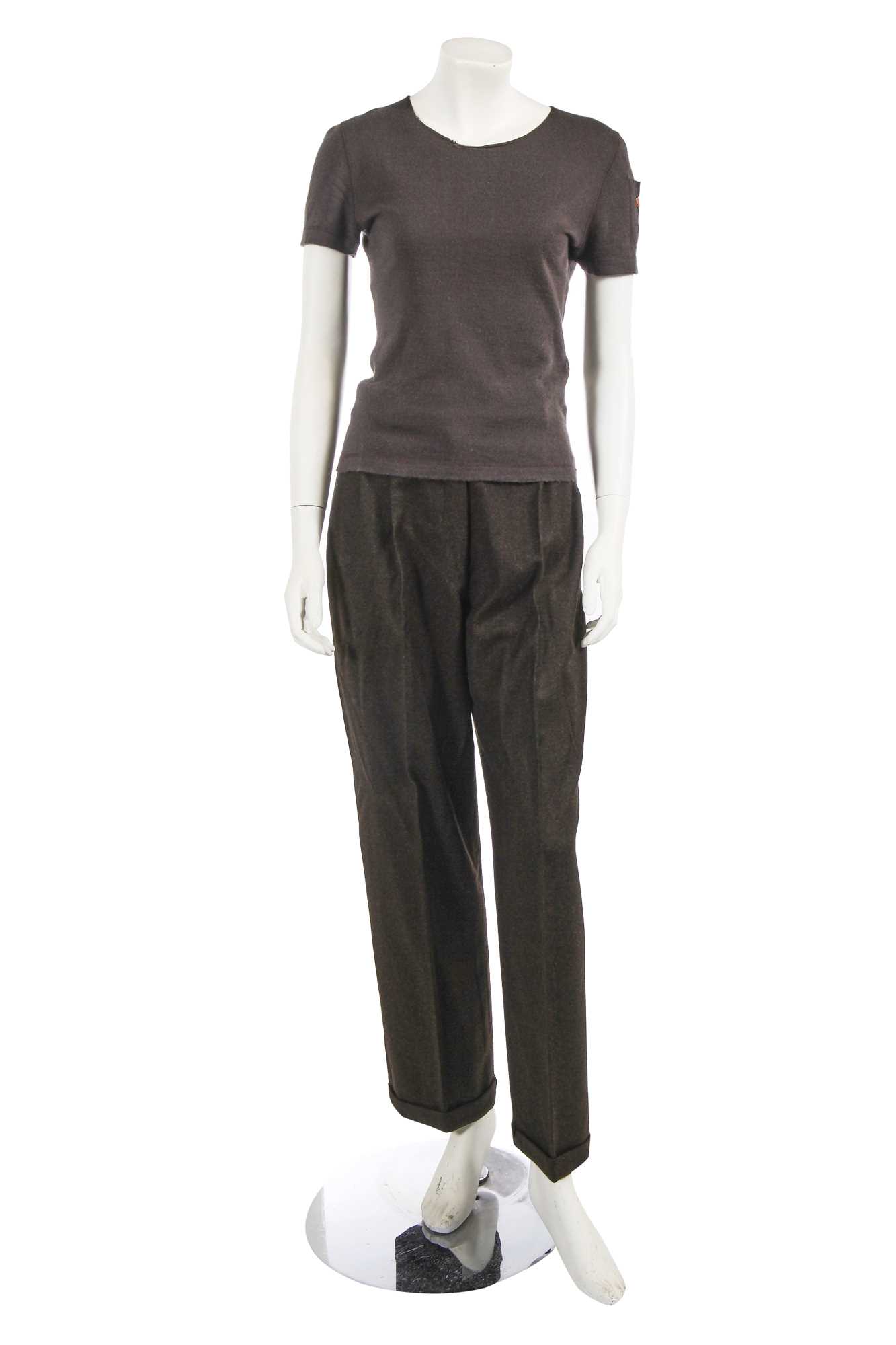 Lot 223 - A Chanel by Karl Lagerfeld brown wool ensemble, 1999-2000