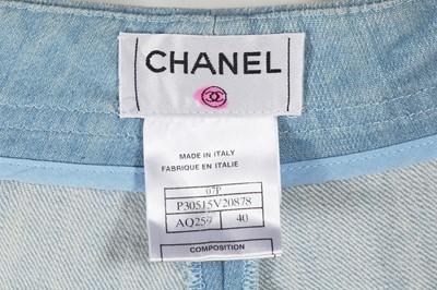 Lot 210 - A pair of Chanel by Karl Lagerfeld denim culotte shorts, Spring-Summer 2007