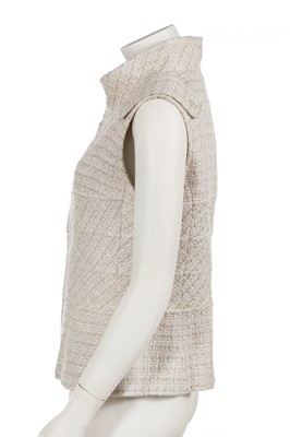 Lot 213 - A Chanel by Karl Lagerfeld cotton-blend tweed waistcoat, Spring-Summer 2001