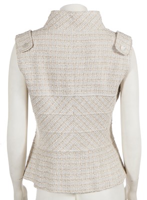 Lot 213 - A Chanel by Karl Lagerfeld cotton-blend tweed waistcoat, Spring-Summer 2001