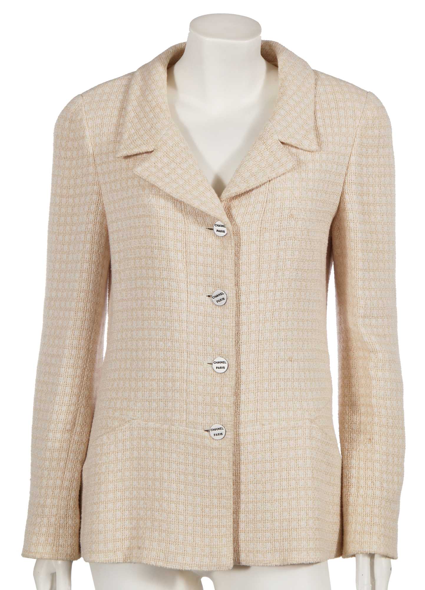 Lot 219 - A Chanel by Karl Lagerfeld cream wool-blend jacket, Cruise 2000