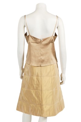 Lot 215 - A Chanel by Karl Lagerfeld beige silk ensemble, Autumn-Winter 2000