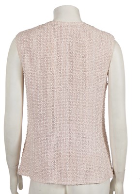 Lot 228 - A Chanel by Karl Lagerfeld pink tweed waistcoat, Spring-Summer 1999