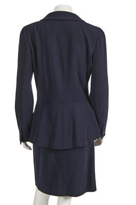 Lot 220 - A Chanel by Karl Lagerfeld blue wool suit, Cruise 2000