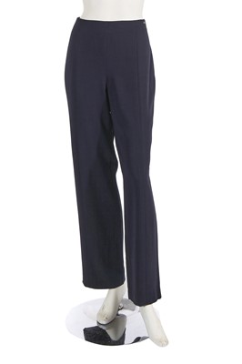 Lot 220 - A Chanel by Karl Lagerfeld blue wool suit, Cruise 2000