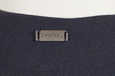 Lot 220 - A Chanel by Karl Lagerfeld blue wool suit, Cruise 2000