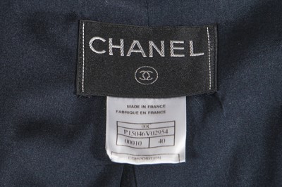 Lot 220 - A Chanel by Karl Lagerfeld blue wool suit, Cruise 2000