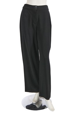 Lot 221 - A Chanel by Karl Lagerfeld black wool-blend crêpe suit, circa 2000
