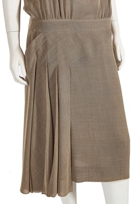 Lot 227 - A Chanel by Karl Lagerfeld buff viscose blend ensemble, Spring-Summer 1999