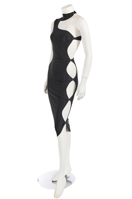 Lot 664 - A Swanky Modes black lycra and nylon 'Amorphous' dress, circa 1978