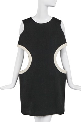 Lot 202 - A Yohji Yamamoto black and white wool dress, 'Homage to Pierre Cardin' collection, Autumn-Winter, 1989-90