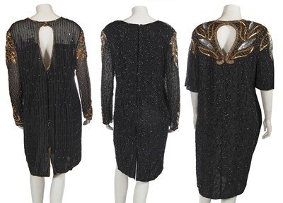 Lot 639 - A group of sequined dresses and blouses, 1980s