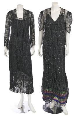 Lot 749 - A group of black evening wear, 1920s-1930s