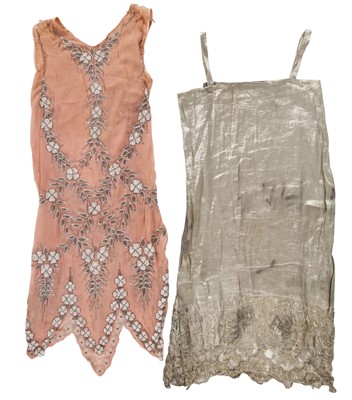 Lot 759 - A group of beaded flapper dresses in poor condition, 1920s