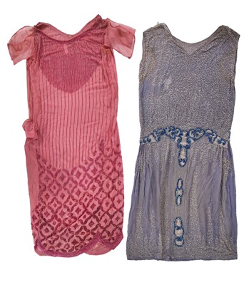 Lot 759 - A group of beaded flapper dresses in poor condition, 1920s