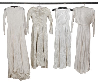 Lot 720 - A large group of wedding dresses, 1950s-1970s