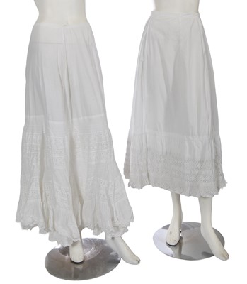 Lot 789 - A good group of white petticoats, mainly Edwardian