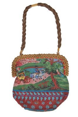Lot 873 - A beaded bag, 1830s