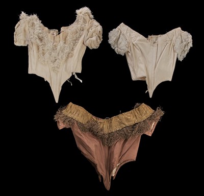 Lot 802 - A large group of damaged or partial garments, Victorian and Edwardian