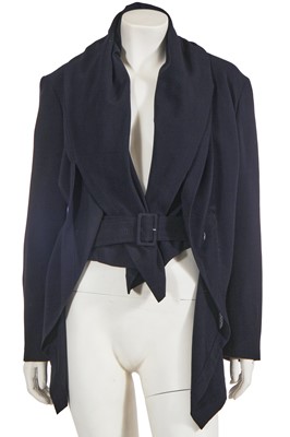 Lot 439 - A Comme des Garçons navy blue wool jacket, circa 1987