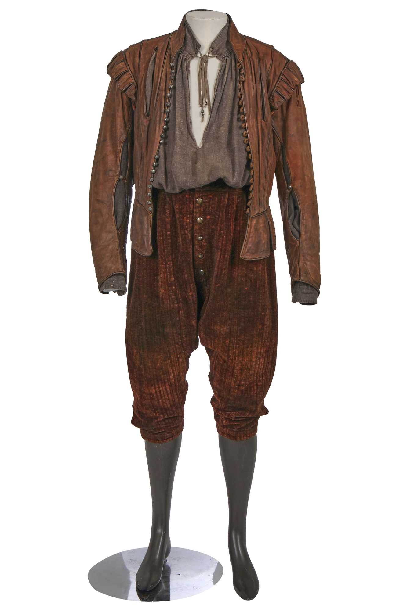 Lot 1 - Colin Farrell's early 17th century style costume as Captain John Smith in the 'The New World', 2005