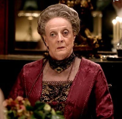 Lot 44 - Dame Maggie Smith's costume as Violet Crawley in the TV series 'Downton Abbey', 2012