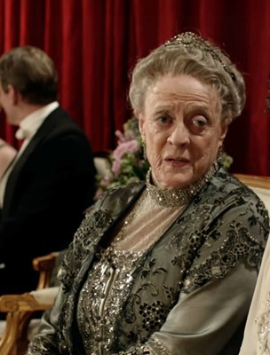 Lot 47 - Dame Maggie Smith's costume as Violet Crawley in theTV series 'Downton Abbey', 2012