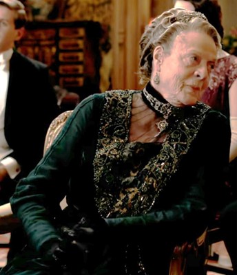 Lot 45 - Dame Maggie Smith's costume as Violet Crawley in the TV series 'Downton Abbey', 2012