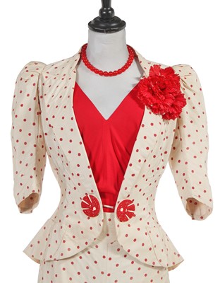 Lot 54 - Dame Maggie Smith's costume as Daphne Castle in the film 'Evil Under the Sun', 1982