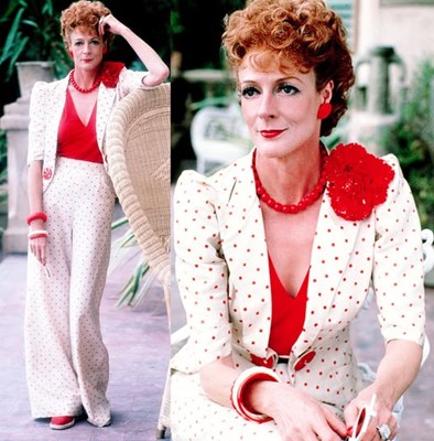 Lot 54 - Dame Maggie Smith's costume as Daphne Castle in the film 'Evil Under the Sun', 1982