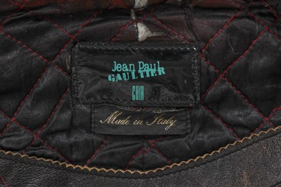 Lot 97 - A Jean Paul Gaultier men's studded black leather jacket, ‘Les Rock Stars’ collection, Autumn-Winter 1987-88