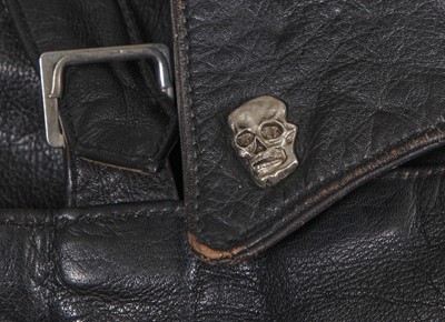 Lot 97 - A Jean Paul Gaultier men's studded black leather jacket, ‘Les Rock Stars’ collection, Autumn-Winter 1987-88