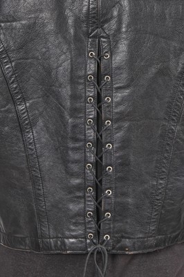 Lot 97 - A Jean Paul Gaultier men's studded black leather jacket, ‘Les Rock Stars’ collection, Autumn-Winter 1987-88