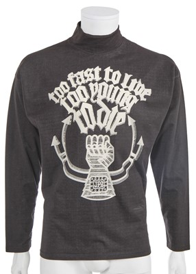 Lot 97 - A Jean Paul Gaultier men's studded black leather jacket, ‘Les Rock Stars’ collection, Autumn-Winter 1987-88