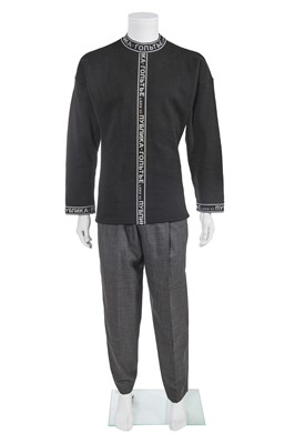 Lot 94 - A Jean Paul Gaultier men's grey wool suit, ‘French Gigolo/Constructiviste’ collection, Autumn-Winter 1986-87