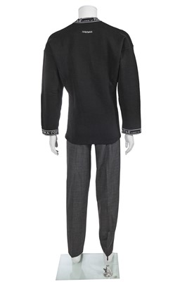 Lot 94 - A Jean Paul Gaultier men's grey wool suit, ‘French Gigolo/Constructiviste’ collection, Autumn-Winter 1986-87