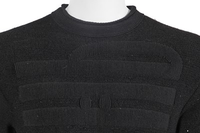 Lot 93 - A Jean Paul Gaultier men's black ribbed wool sweater, ‘French Gigolo/Constructiviste’ collection, Autumn-Winter 1986-87