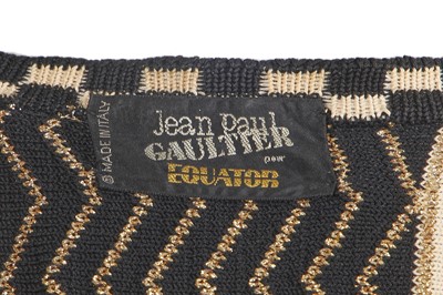 Lot 92 - A Jean-Paul Gaultier men's knitted and textured cotton/lurex waistcoat and hat, ‘Histoire d’homme’ collection, Spring-Summer 1986