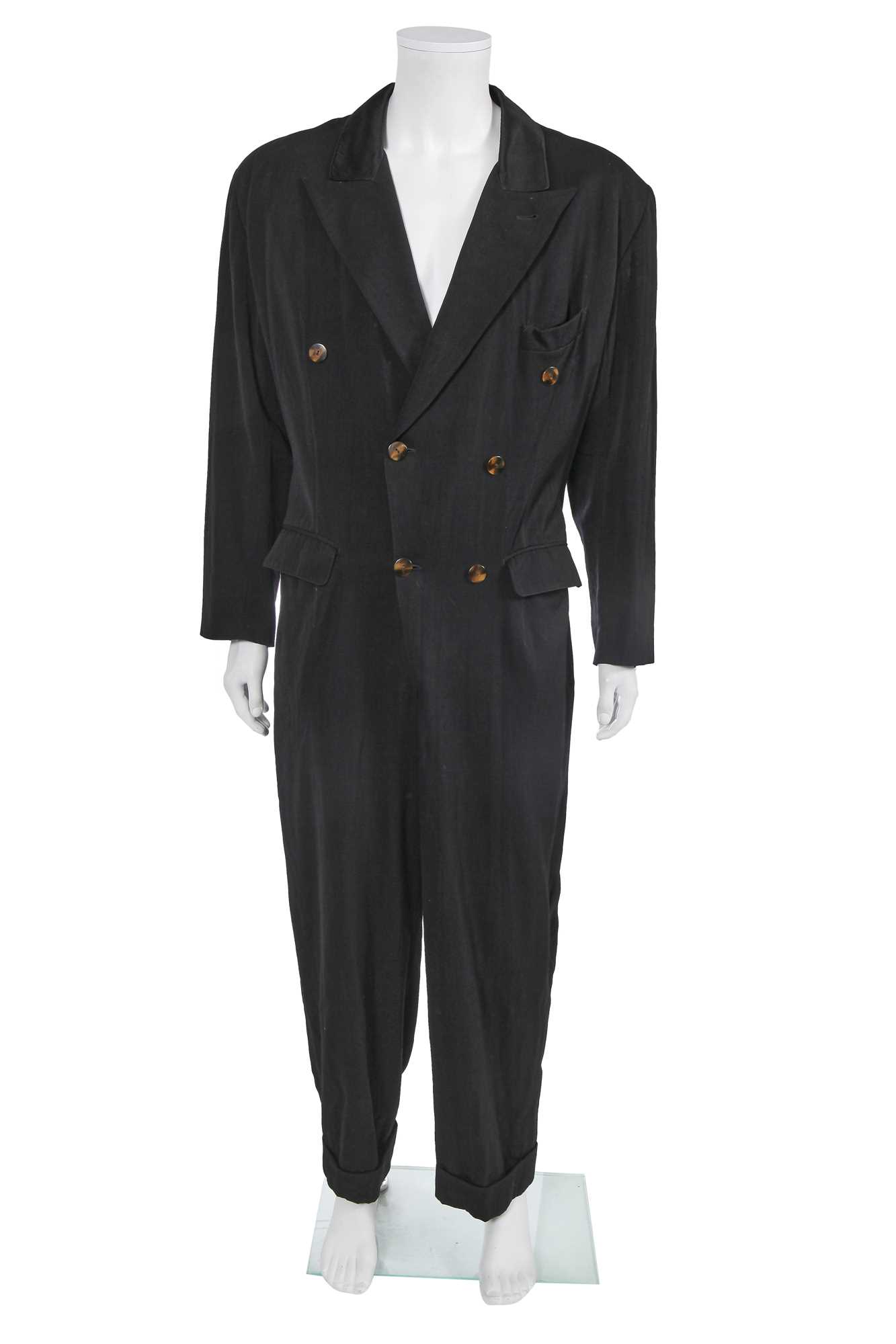 Lot 98 - A Jean Paul Gaultier men's black wool gabardine jumpsuit, ‘Les Rock Stars’ collection, Autumn-Winter 1987-88