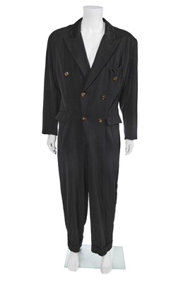 Lot 98 - A Jean Paul Gaultier men's black wool gabardine jumpsuit, ‘Les Rock Stars’ collection, Autumn-Winter 1987-88