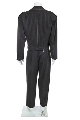 Lot 89 - A Jean Paul Gaultier men's pinstriped wool 'biker' suit, ‘Et Dieu créa I’Homme’ collection, Spring-Summer 1985