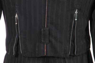 Lot 89 - A Jean Paul Gaultier men's pinstriped wool 'biker' suit, ‘Et Dieu créa I’Homme’ collection, Spring-Summer 1985