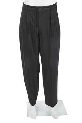 Lot 89 - A Jean Paul Gaultier men's pinstriped wool 'biker' suit, ‘Et Dieu créa I’Homme’ collection, Spring-Summer 1985